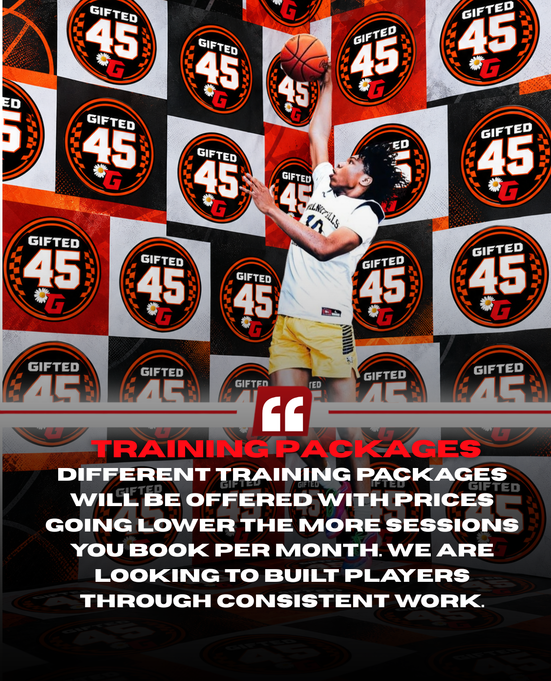 Training packages with prices that go lower the more sessions you book per month